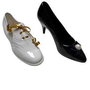 Pair rosenthal netter 202-142 MCM Wedding Set Ceramic Shoe Set - Planters